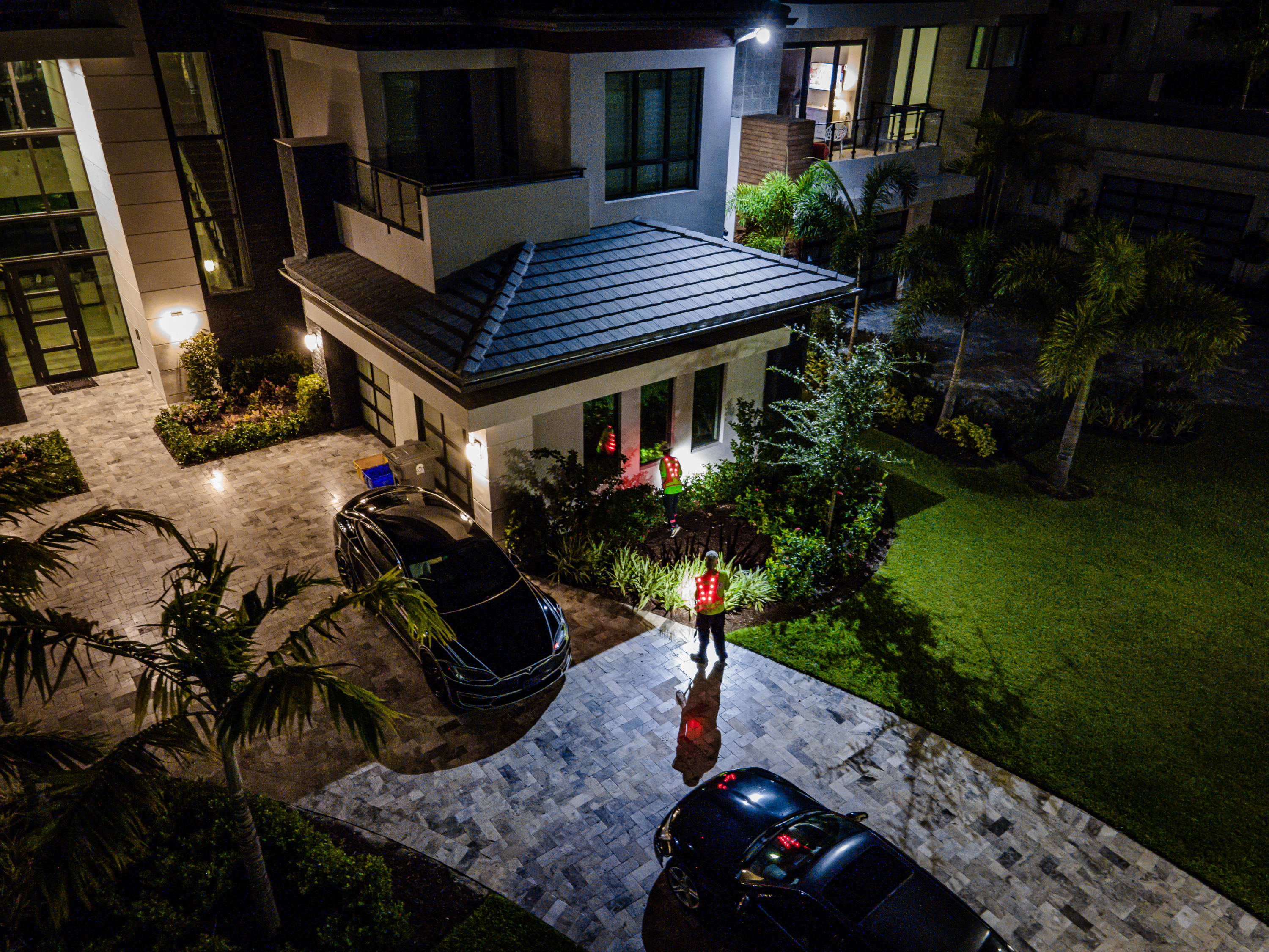 Aerial Drone View of Residential Service
